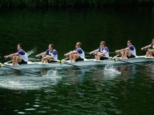 University of Washington men's varsity crew competes in the 26th Annual Windermere Cup during Opening Day of Boating Season, Seattle, Washington, USA. May 5, 2012.